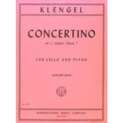 Klengel Julius Concertino No1 in C Major Op. 7 Cello Piano - by Leonard Rose - International Music